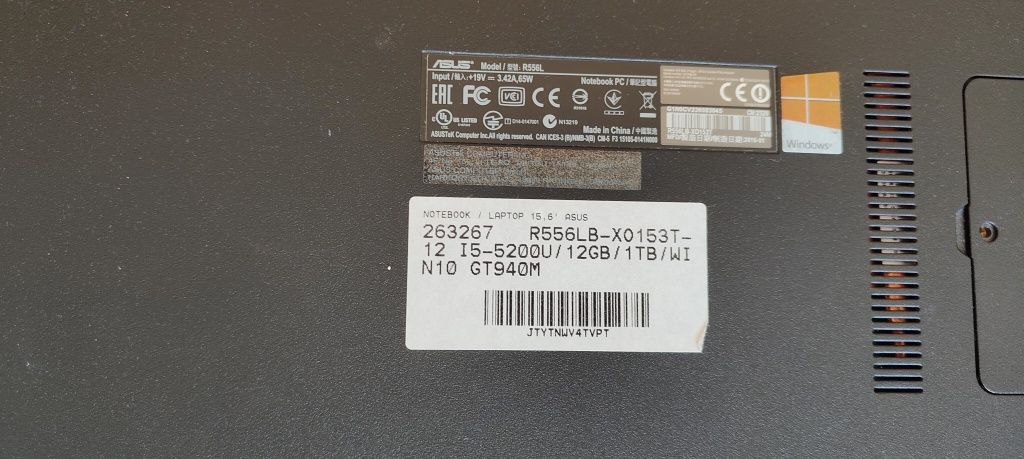 6xlaptop: Lenovo G50-30 80G0, Dell, 2xAsus R556L i5, X53Z, 2xSamsung