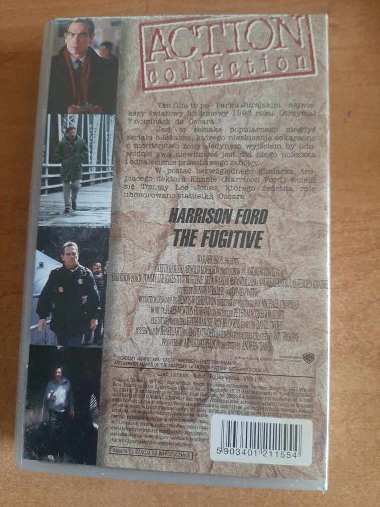 Ścigany Harrison Ford kaseta VHS