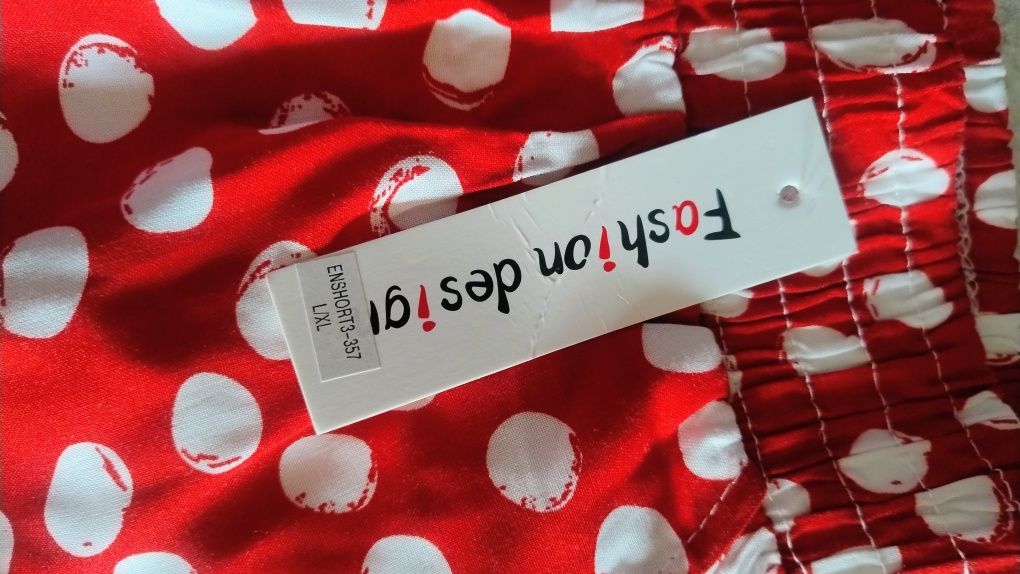 Nowe szorty w kropki groszki lekkie przewiewne rozmiar L/XL