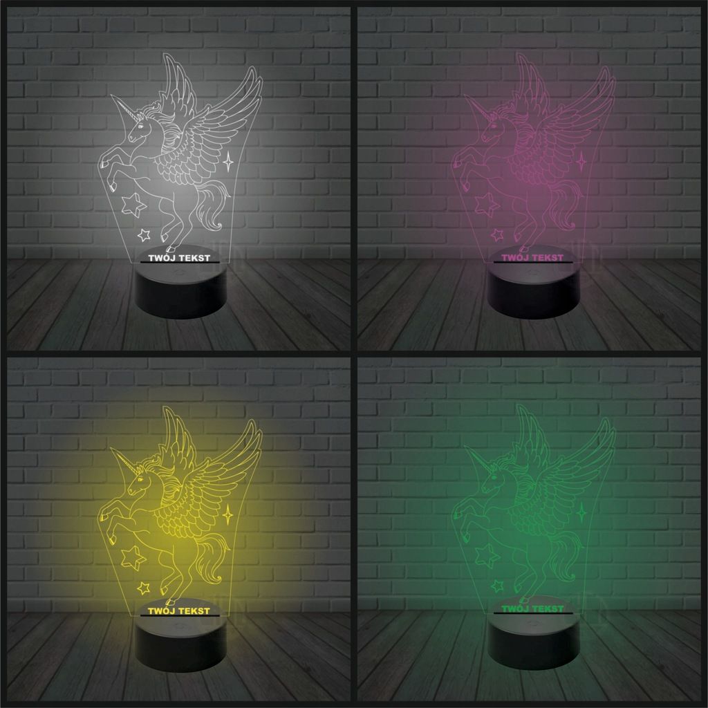 Lampka nocna na biurko 3d led UNICORN