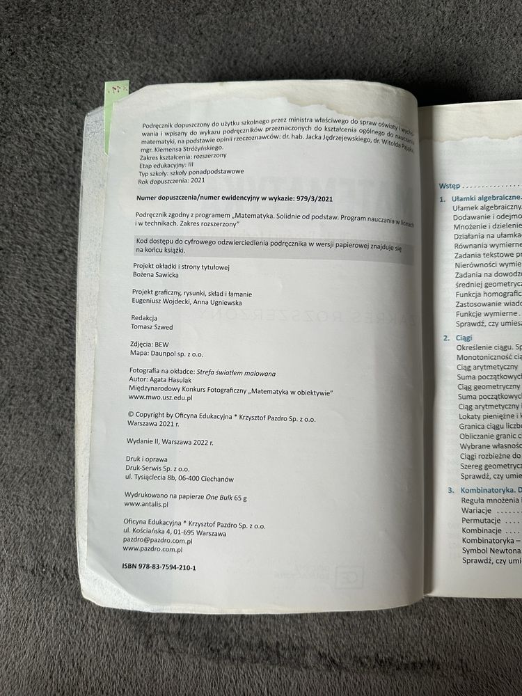 Podręcznik Matematyka 3