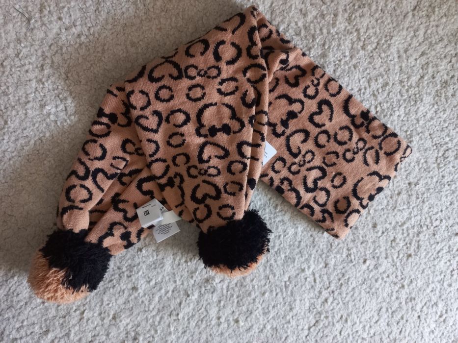 Reserved szalik dziewczęcy z pomponami Myszka Minnie