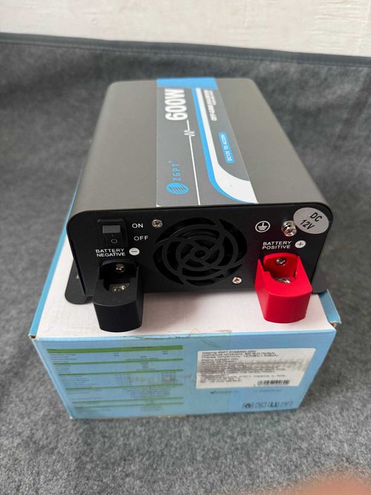 Інвертор ZGPT 12 220 перетворювач чистий синус 600 Вт / 1200 Вт, USB
