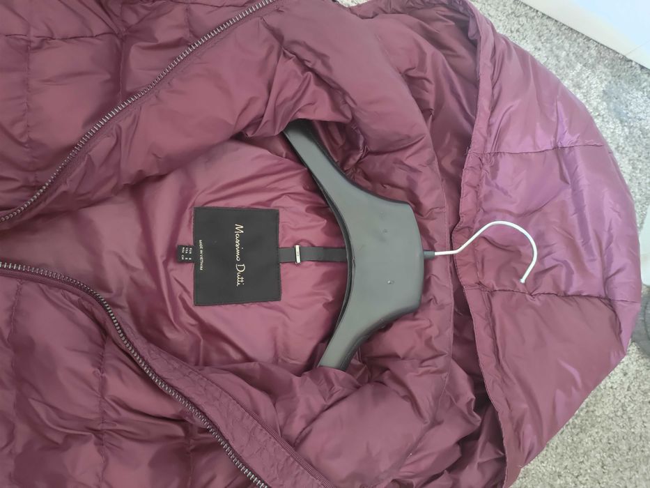Kurtka Massimo Dutti puchowa puch naturaly S bordo
