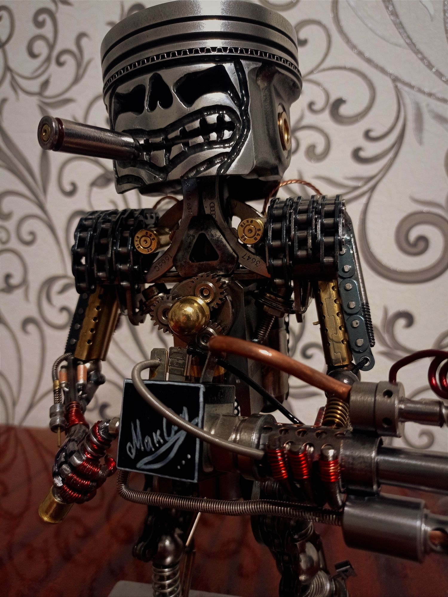 Статуетка з металу стімпанк "IGAR" / Steampunk robot