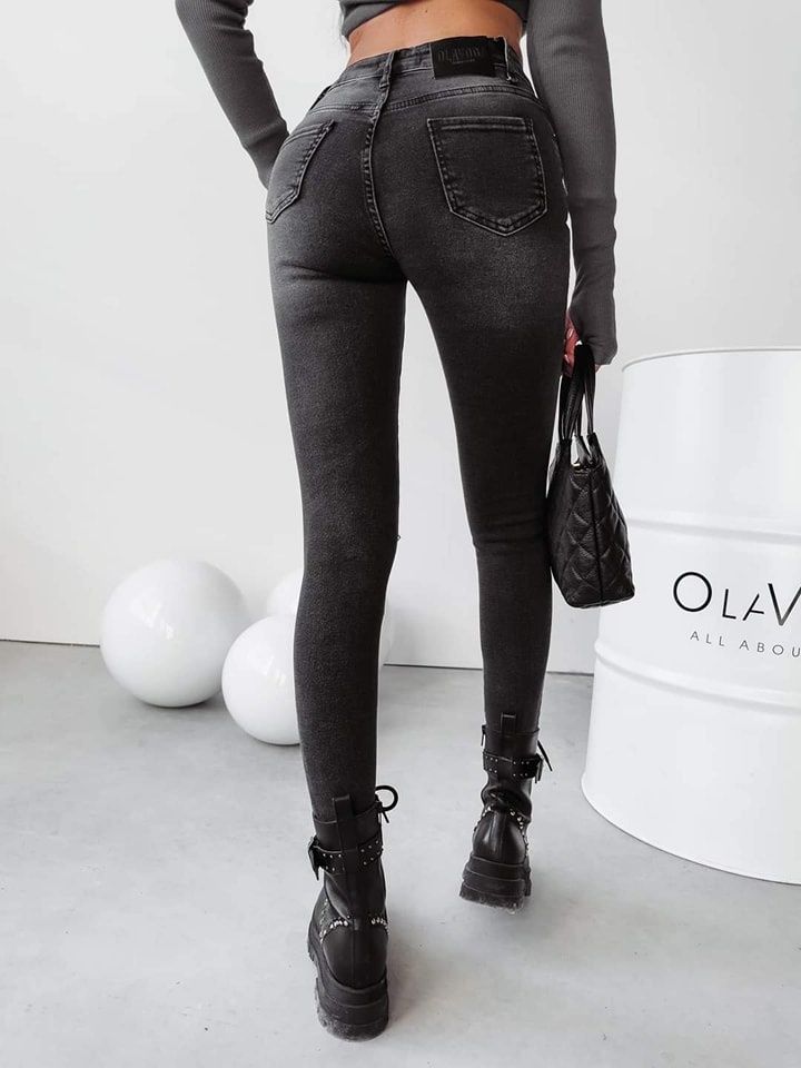 Spodnie jeansy Olavoga ERICA XS S M czarne szare