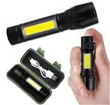 LATARKA TAKTYCZNA LED ZOOM klips boczny USB akumulatorowa