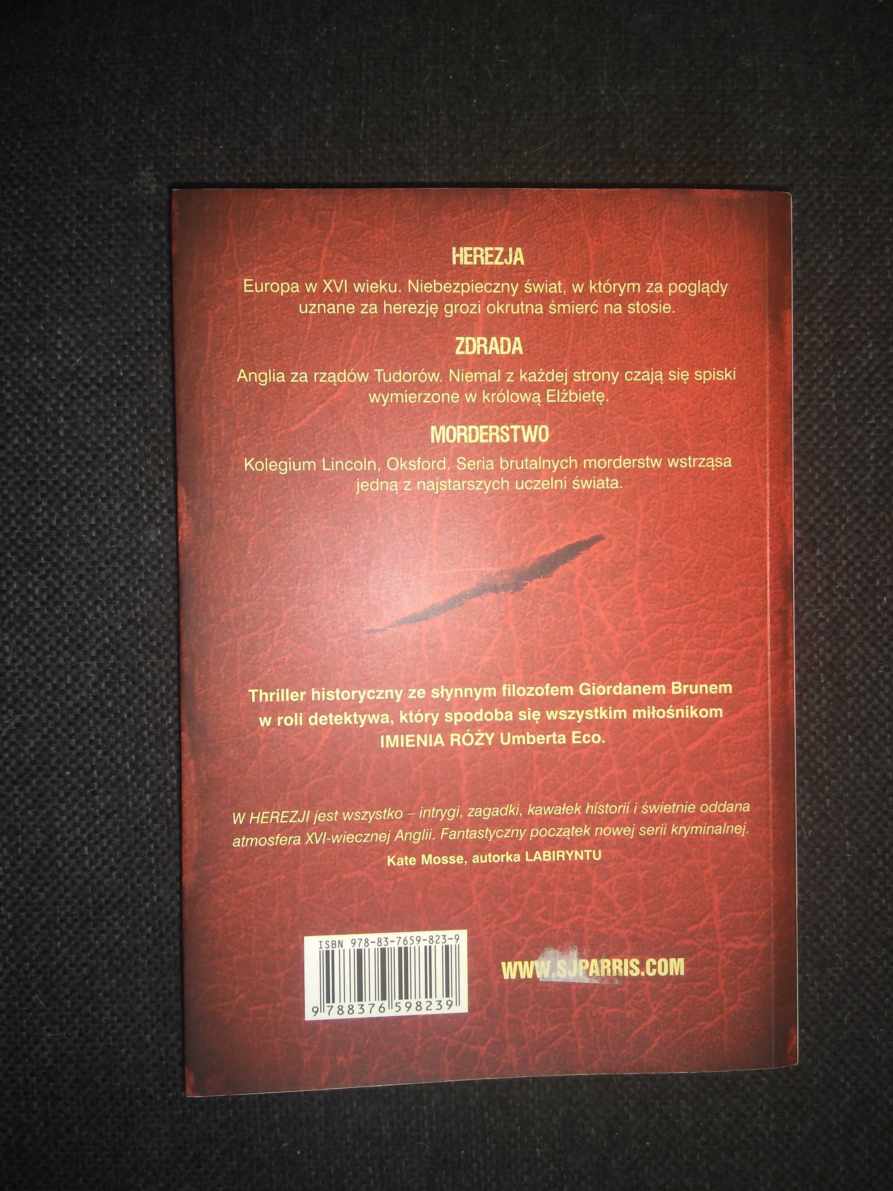 Dobra książka - Herezja S.J. Parris (jak nowa)(P60)