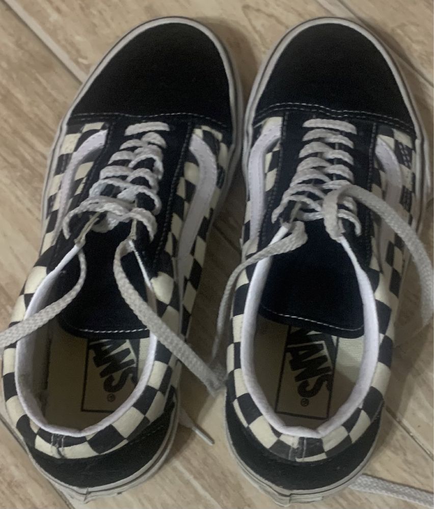 Кеди низькі чорні в клітинку Vans old skool 36.5 розмір