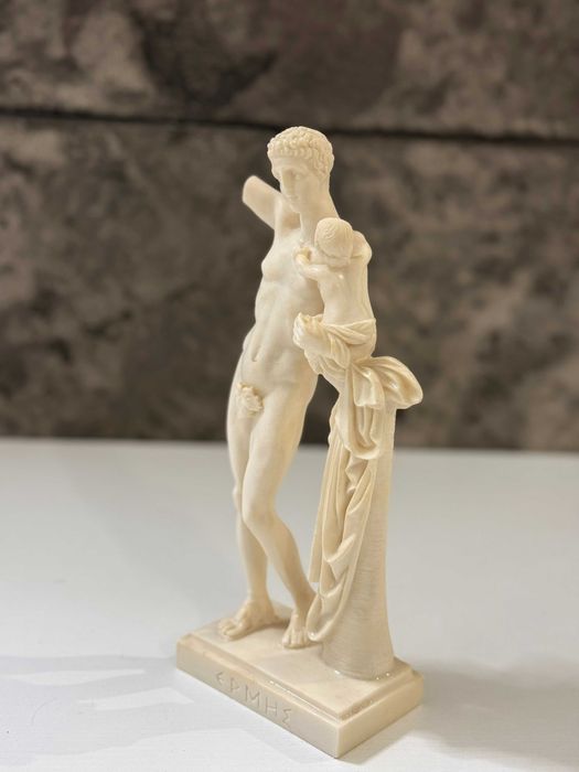 Dekoracyjna rzeźba Hermes i Dionizos styl antyczny, kolekcjonerska