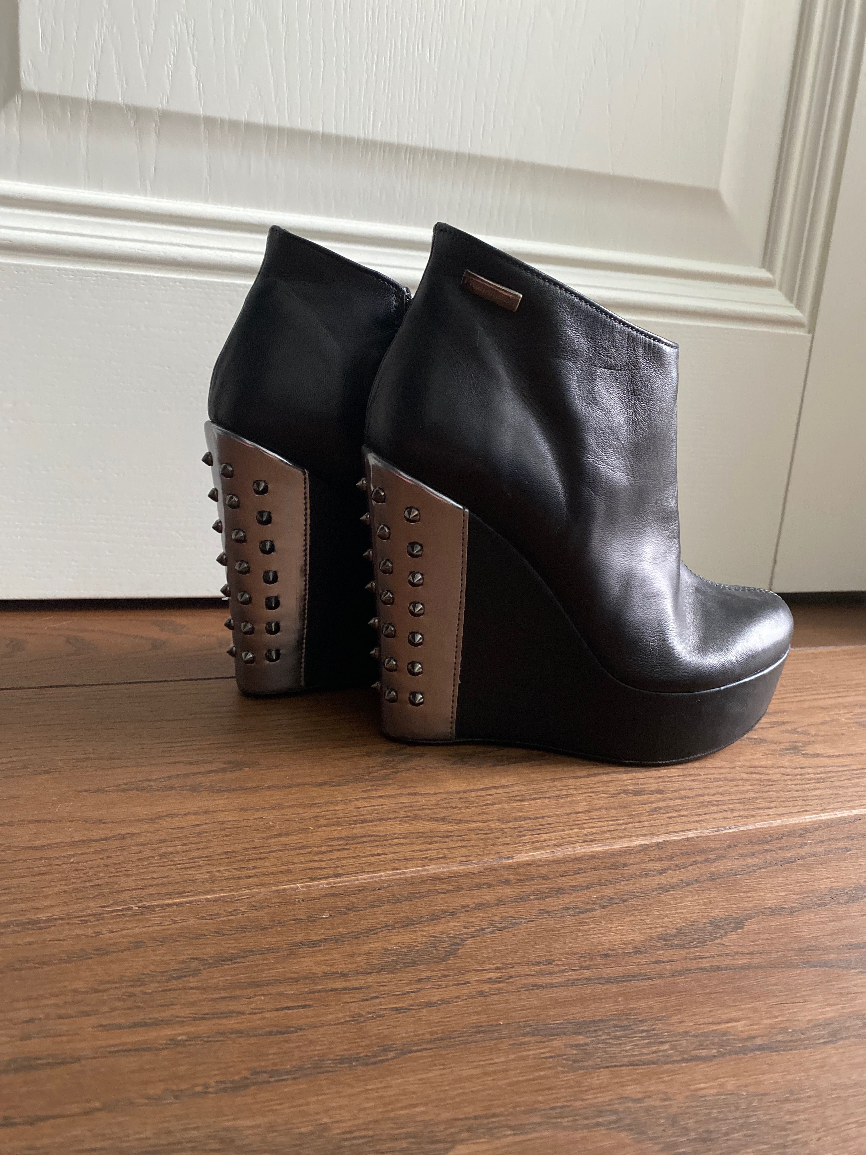 Skórzane rockowe botki Prima Moda
