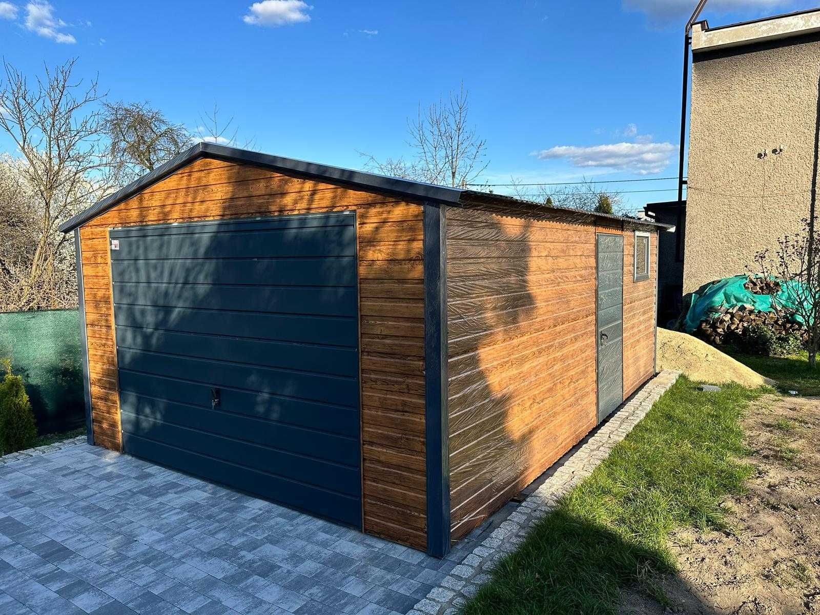 Garaż blaszak 6x5 dwuspad automat Wiata blaszana Producent Garaże 7x5