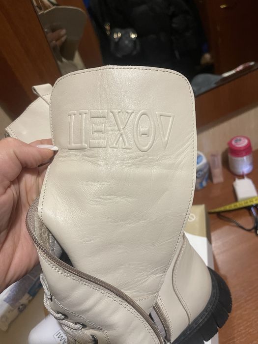 Ботинки зимние кожанные