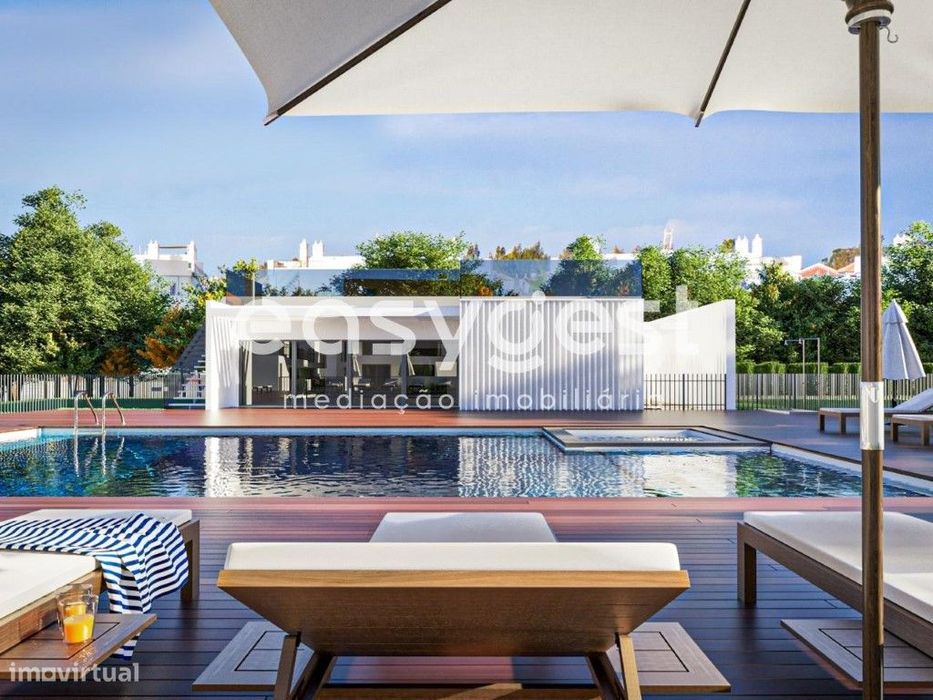 Apartamento T1 de alto padrão, em condomínio - Cabanas de Tavira.