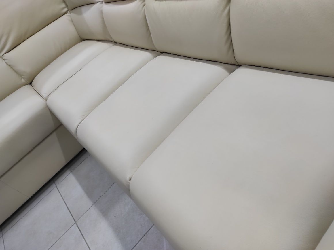 Шкіряний розкладний диван 263х194 см! Кожаный диван мягкая мебель!