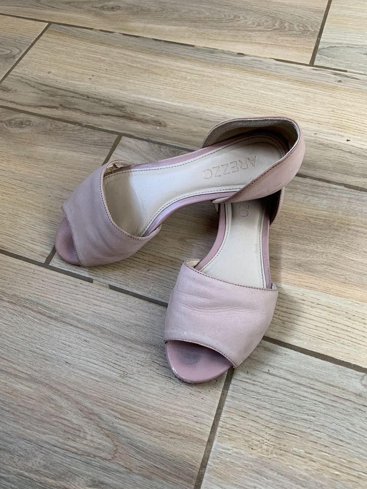 Балетки сандали Arezzo кожа 37 размер розовые
