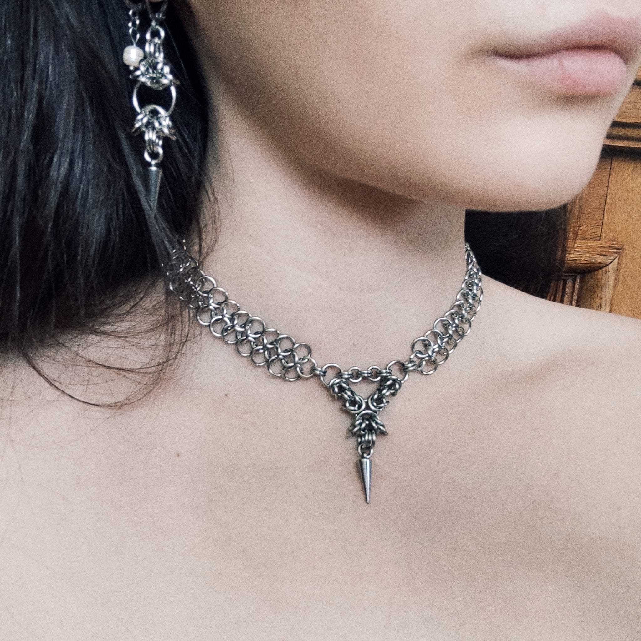 Naszyjnik w stylu wikingów i średniowiecza – stal chirurgiczna unisex
