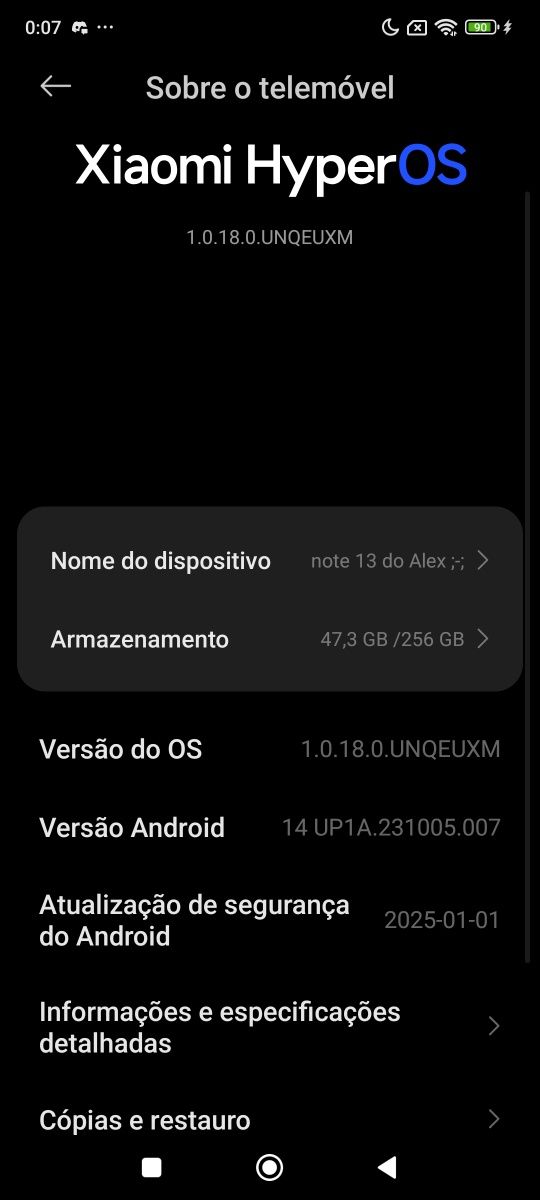 Telemóvel note 13 5g pouco usado sem marcas de uso
