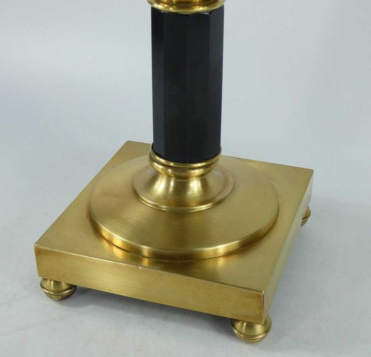Stołowa lampa naftowa Art Deco mosiądz BRENNER MATADOR kominek KLOSZ
