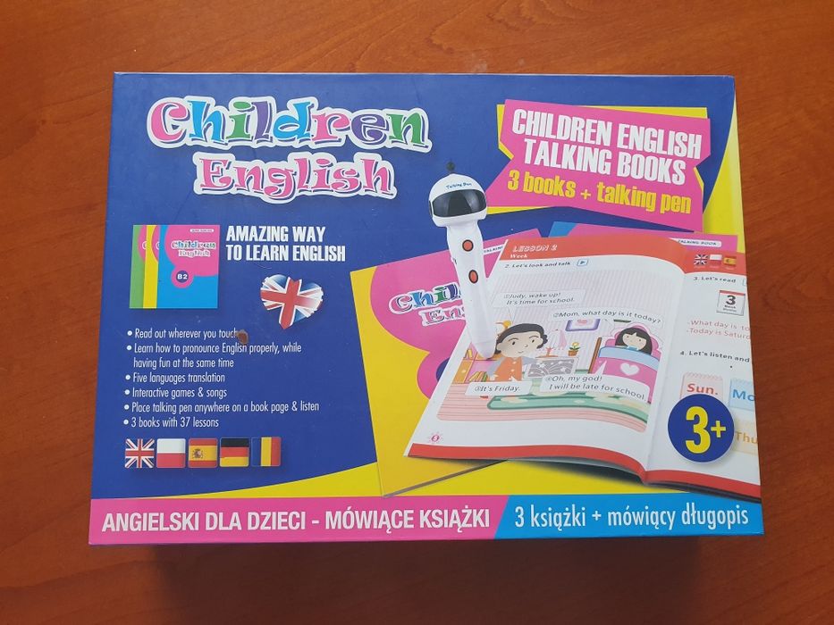 Children English zestaw angielsku z mówiącym długopisem.