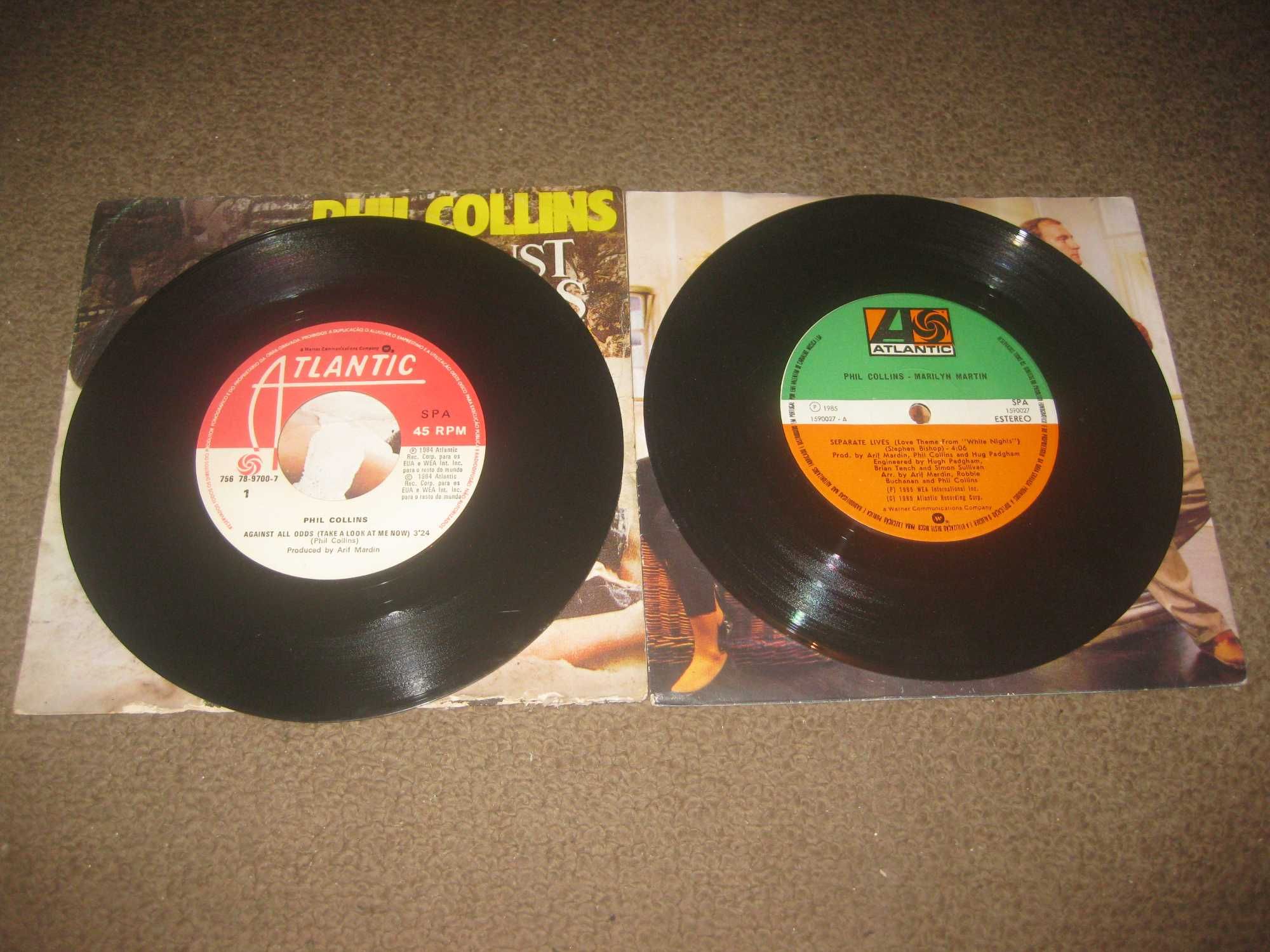 2 Discos em Vinil Single 45 rpm do Phil Collins