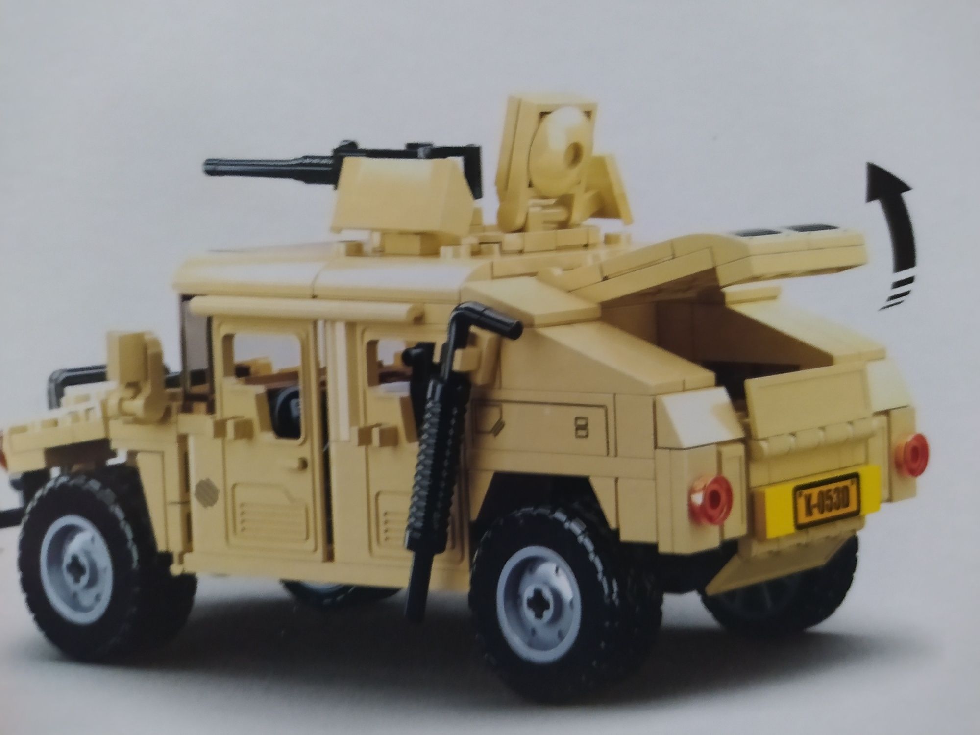 Klocki SLUBAN Modelbricks  pojazd wojskowy 265 El. Gazelo