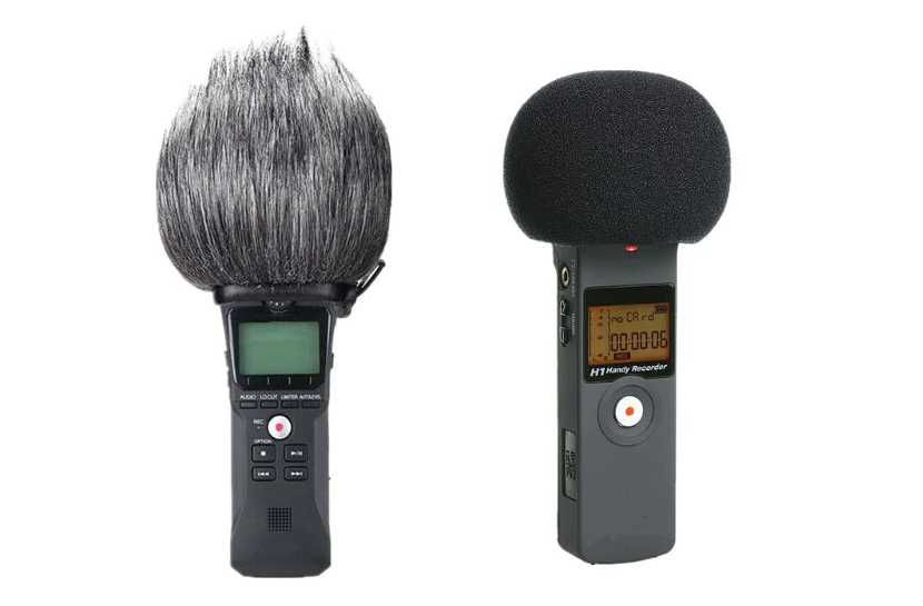 Ветрозащита меховая и поролон комплект аудио рекордер Zoom H1 H1N