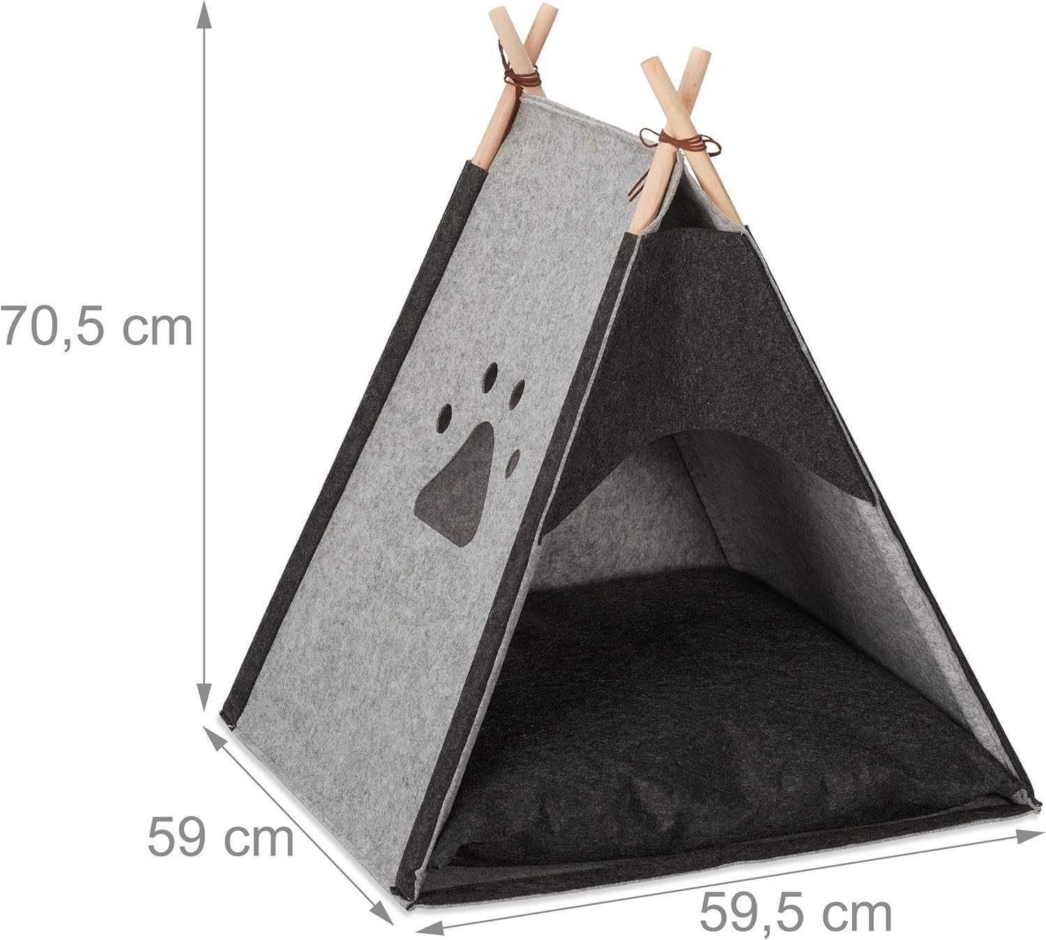 Namiot tipi dla kotów lub małych psów Relaxdays