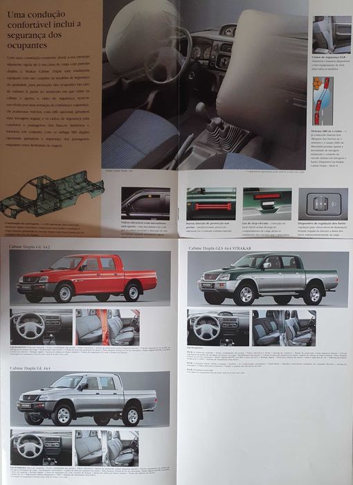 Catálogo e Folheto - Mitsubishi L200 - original - vintage
