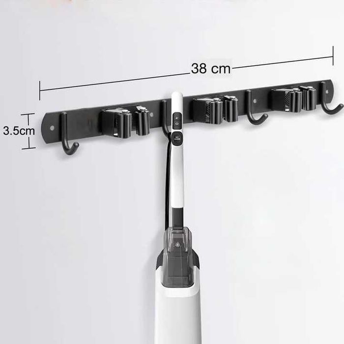 Uchwyt na Narzędzia Ogrodowe Grabie Wieszak Ścienny Na Mopy 2 x 38cm