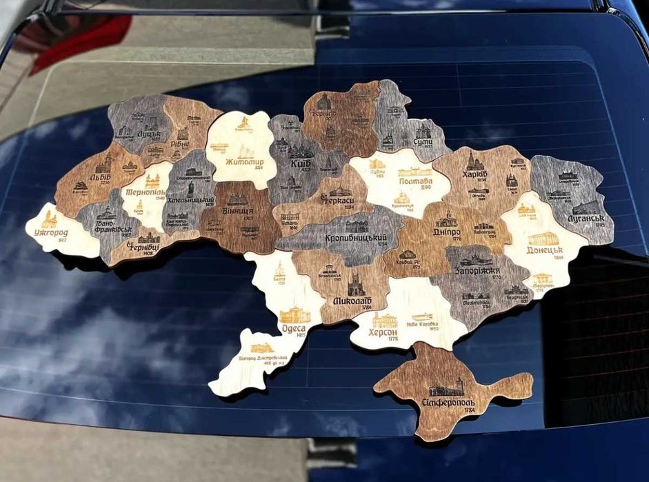 дерев'яна карта, мапа україни
