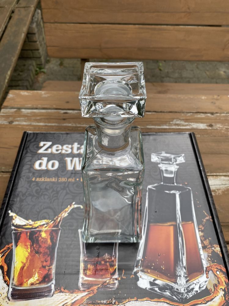 NOWA Karafka do whisky whiskey 0,7l ciężka kryształowa