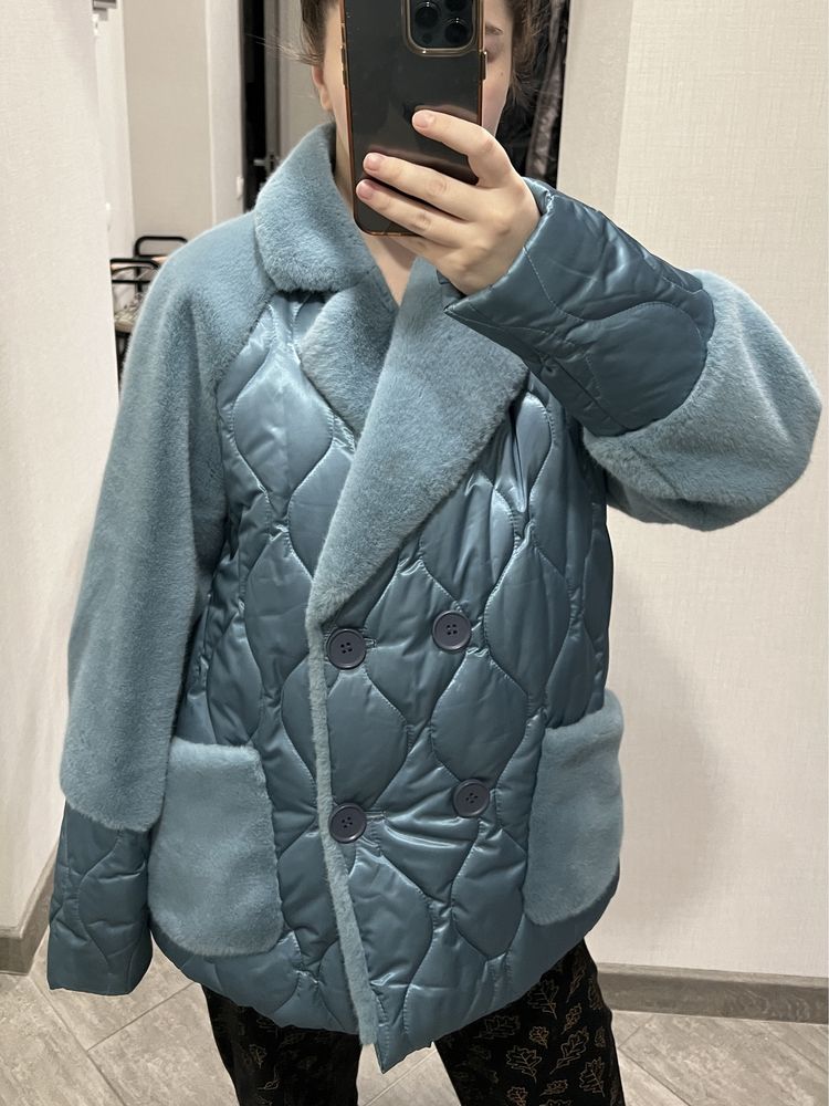 Класна утеплена куртка-шубка зима/весна