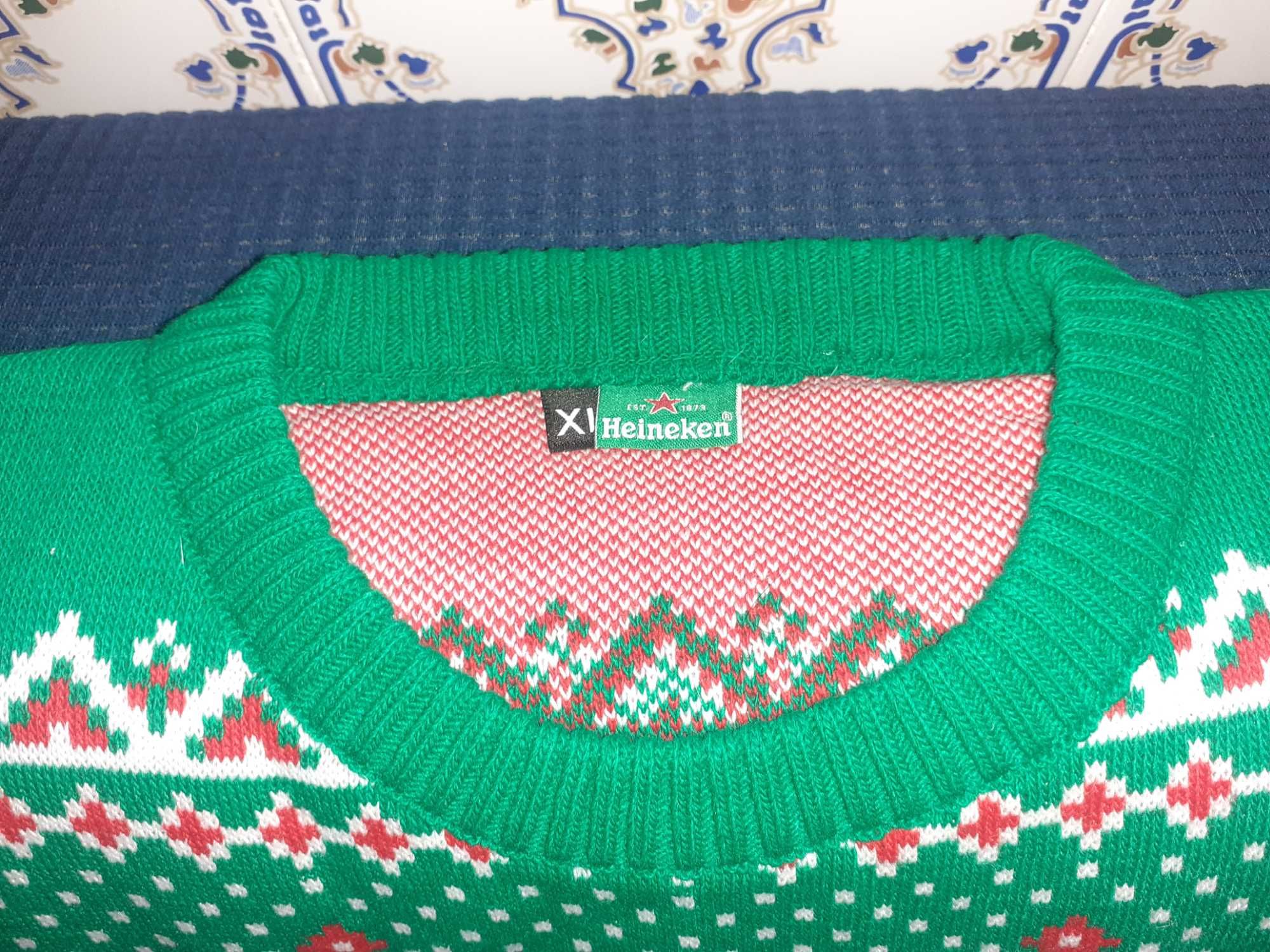 Casaco de lã tema Natal Heineken
