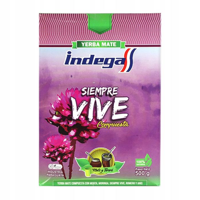 Yerba Mate Indega Siempre Vive 500g 0,5kg