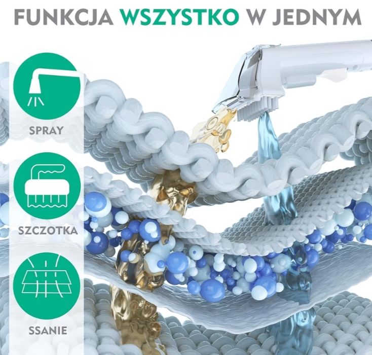 Odkurzacz piorący do dywanów, do sierści od zwierząt, mocny 400W