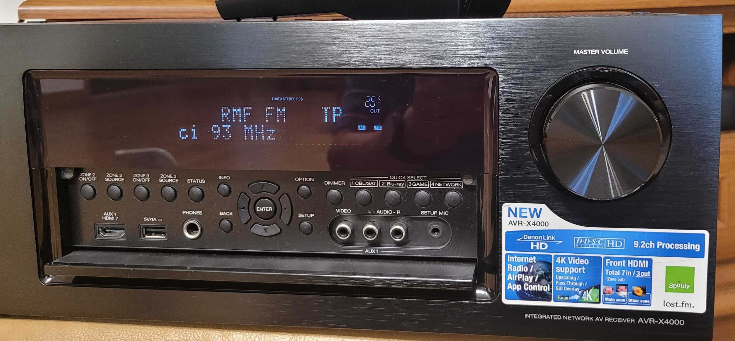Denon AVR-X4000 Amplituner 9.2 HDMI, radio internetowe, pilot