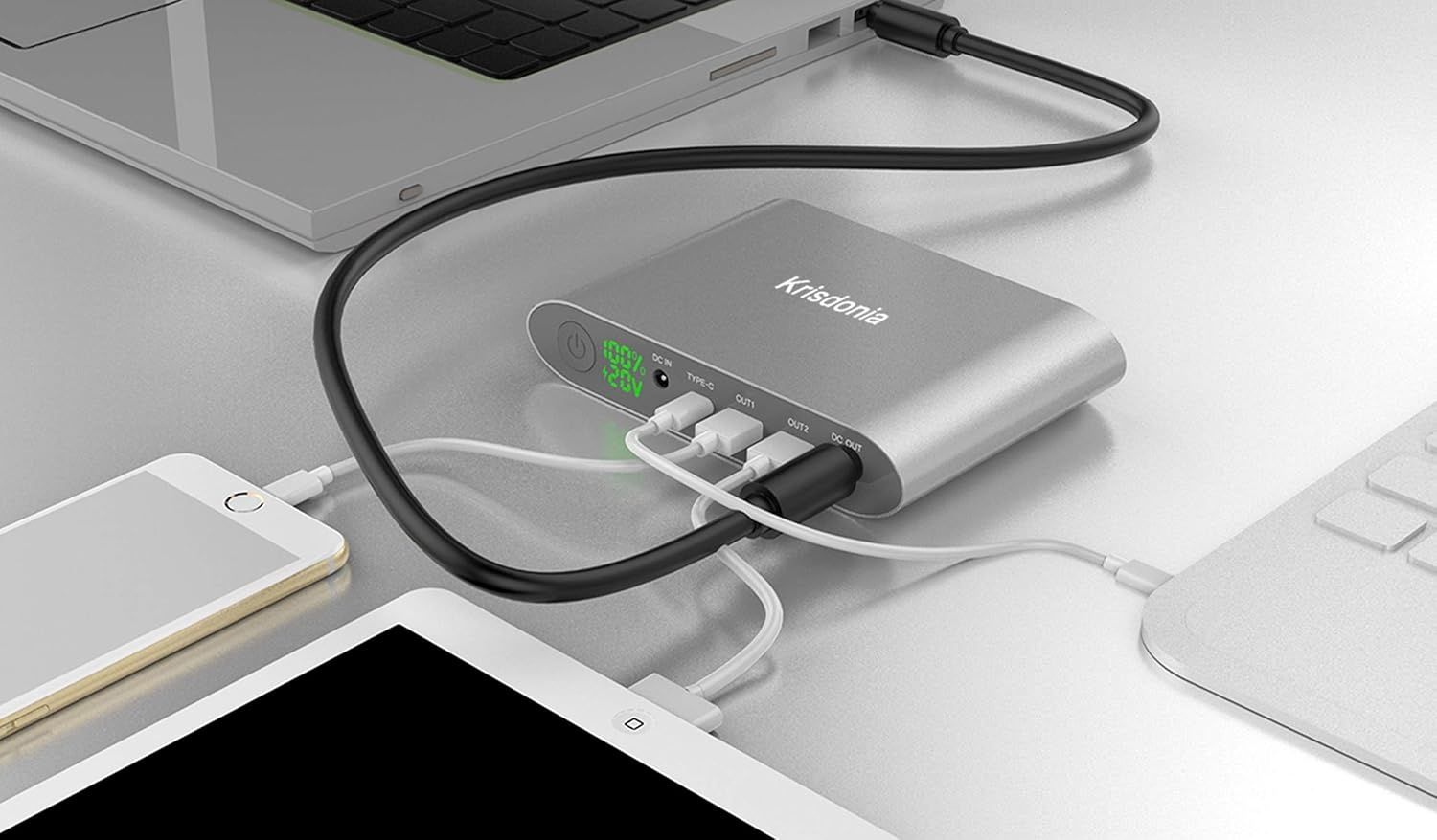 Повербанк PowerBank для ноутбуків планшетів Krisdonia 92.5Wh/25000mAh