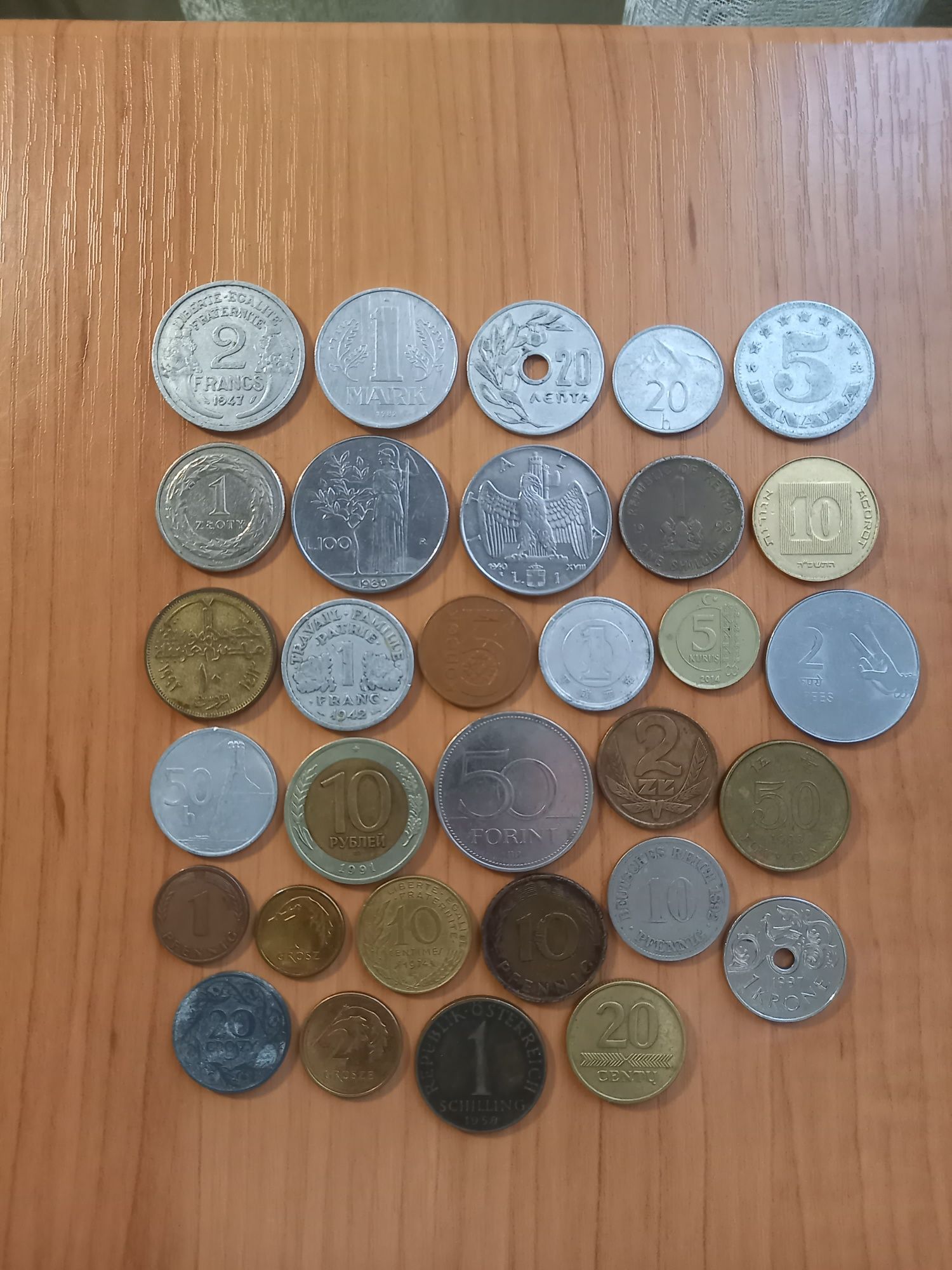 Лот монети світу 31 шт.