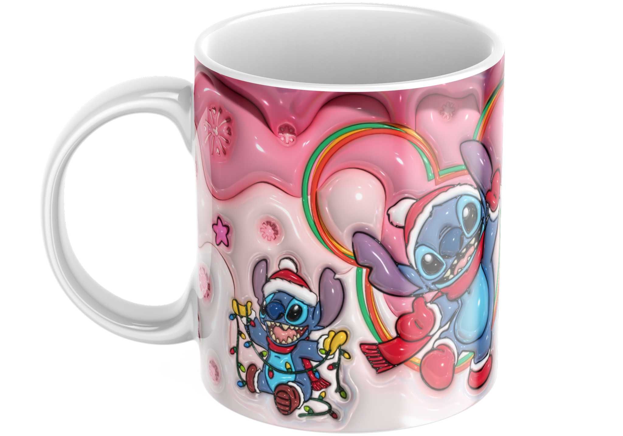 Świąteczny Kubek 3D Disney, Stitch - Idealny Na Prezent - HIT