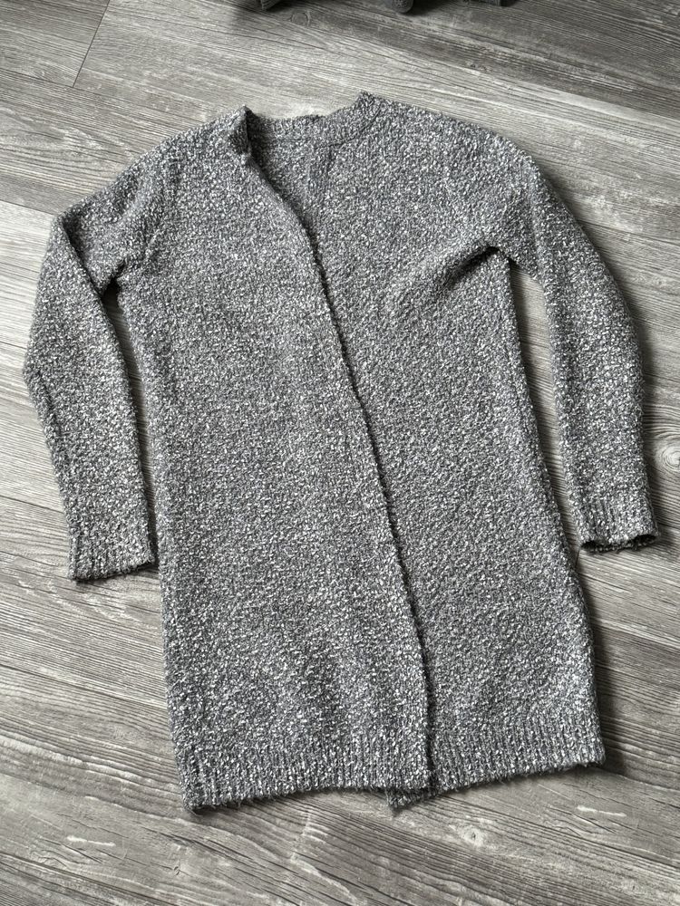 Sweter szary Gruby długi miły luźny Mohito S 36 40 l gruby