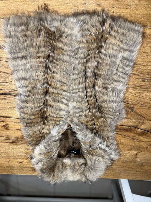 Śliczna Kamizelka jenot kojot futro naturalne