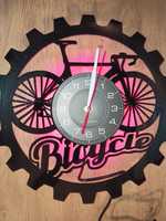 Relógio parede vinyl bicicleta estrada btt roda LED
