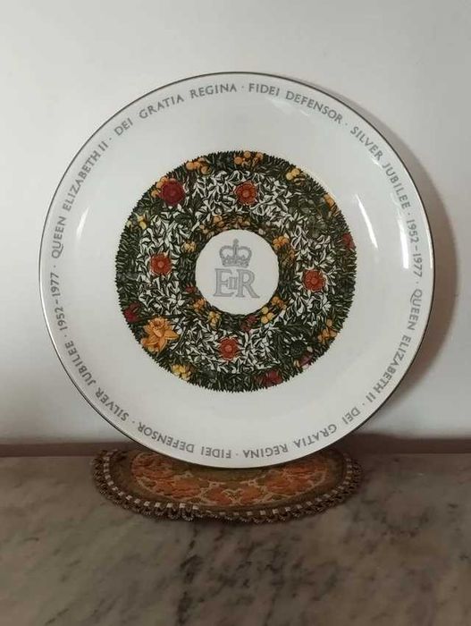 Prato Jubileu 1977 Rainha Elizabeth II