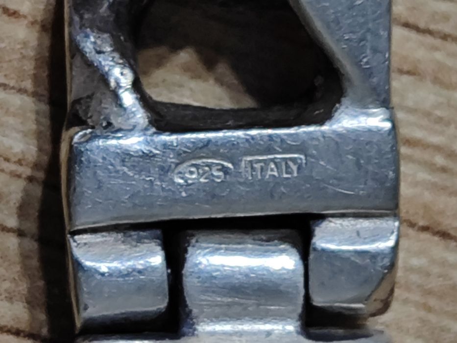 Wielki ,ciężki srebrny łńcuch pancerka proba 925-waga 144 gr.