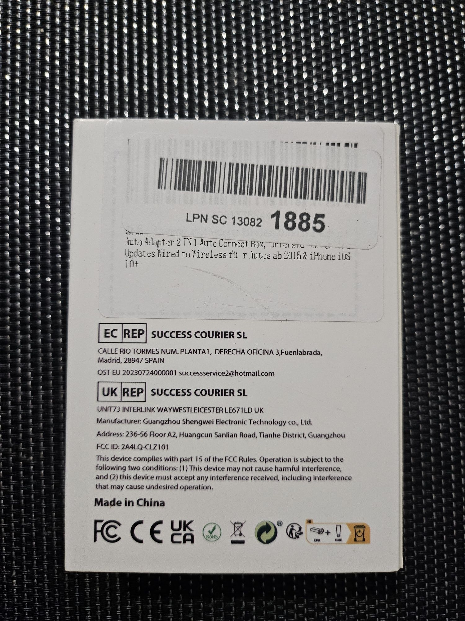 Bezprzewodowy adapter samochodowy CarPlay i Android 2w1