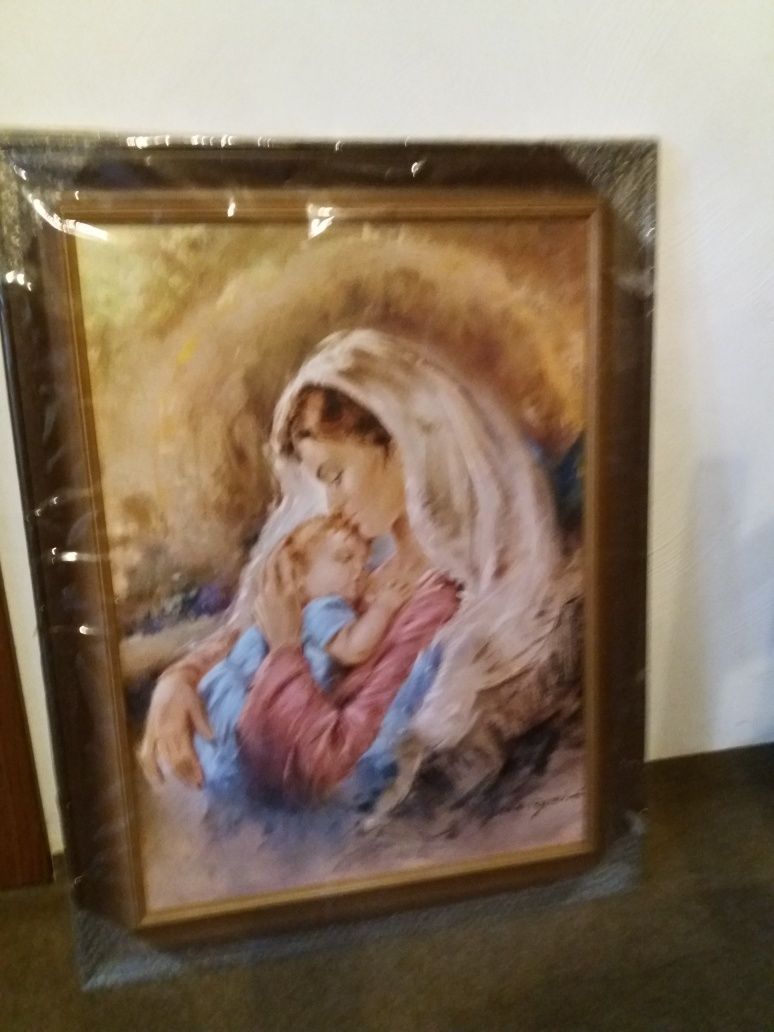 Piękny obraz Matka Madonna z dzieciątkiem