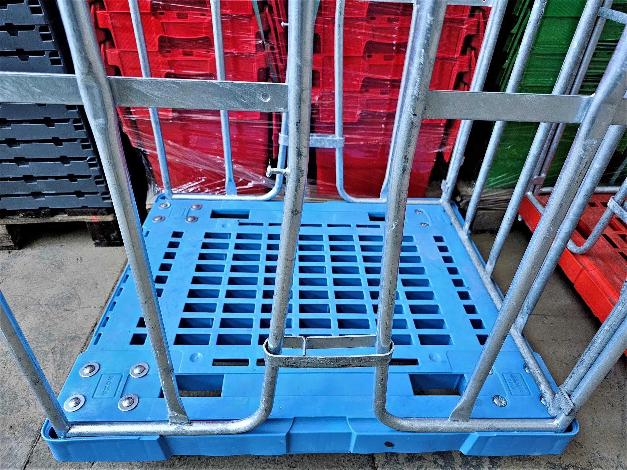 Wózek 3 ściany Kosz Transportowy Magazynowy Gniazdowy Kurierski 80x70