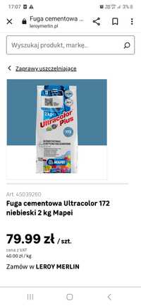 Fuga Ultracolor 172 niebieski  Mapei