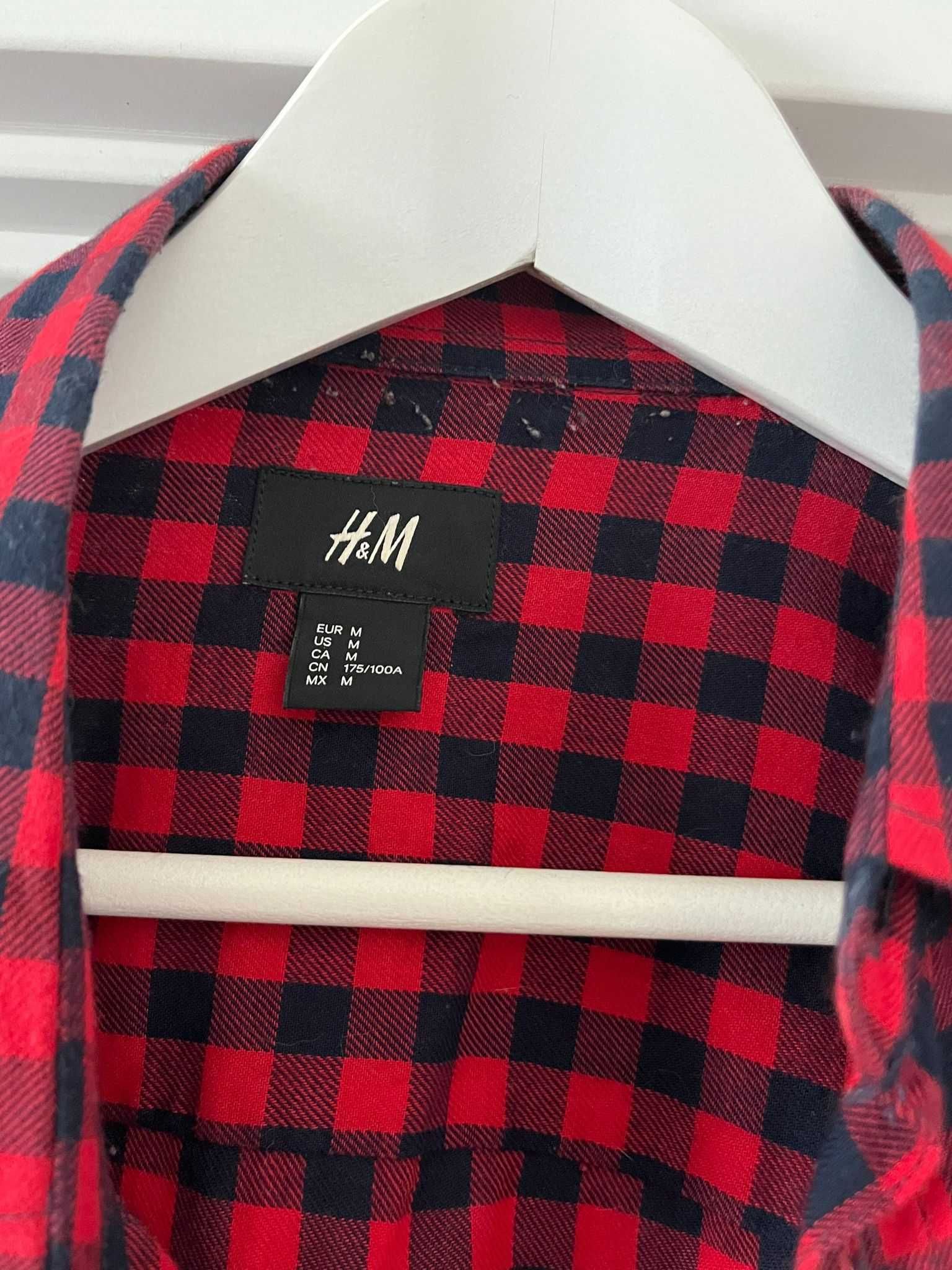 Camisa xadrez Vermelho e Preto H&M Tamanho M